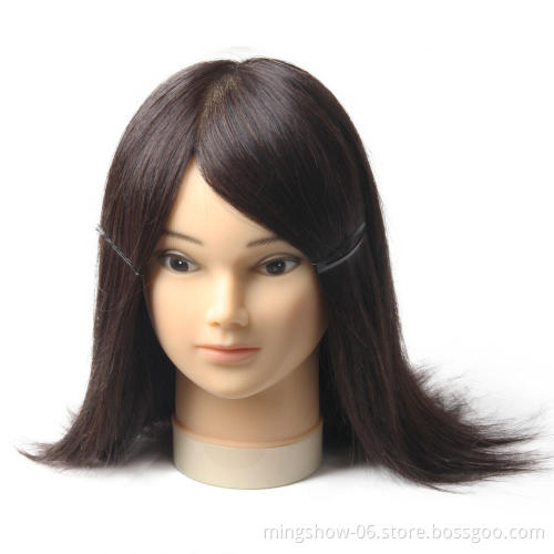 Mannequin Head Hair Styling Training Head Manikin Cosmetology Doll Head Straight Hairdressing Training Mode